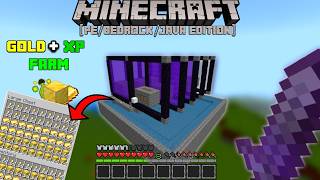 How To Make a GOLD FARM In Minecraft  PEBedrockJAVA  Edition 121 [upl. by Catt]