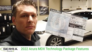 2022 Acura MDX Technology Package Features [upl. by Dearr15]