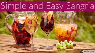 Easy And Simple Sangria Recipe [upl. by Gilliette]