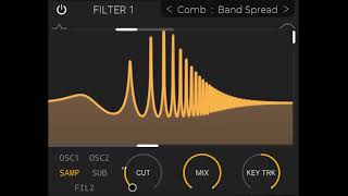 Physical modeling with a bandspread comb filter [upl. by Maye]