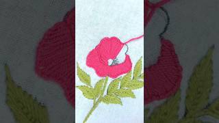 Very Simple Hand Embroidery Flower Design for Beginners embroidery [upl. by Klump417]