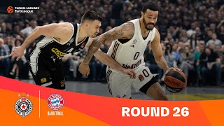 PartizanBayern  Round 26 Highlights  202324 Turkish Airlines EuroLeague [upl. by Donahue]