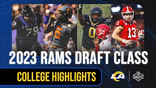 Stetson Bennett Steve Avila Byron Young amp More  Rams 2023 NFL Draft Class Highlights [upl. by Amisoc]