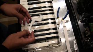 Roland A90 Opening and Repairing Keys [upl. by Nabru68]