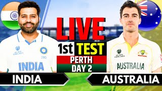 India vs Australia 1st Test Day 2  IND vs AUS Live Match  Live Cricket Match Today Last 33 Over [upl. by Moll]