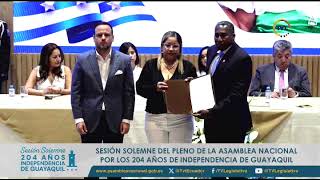 Entrega de Reconocimientos Instituciones y Personalidades de la Ciudad de Guayaquil  Sesión Solemne [upl. by Aiseneg]