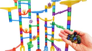 How to Build Marble Run Marble Genius SUPER Set [upl. by Wanfried]