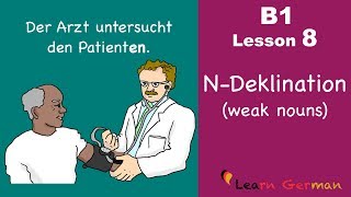 Learn German Intermediate  NDeklination  Weak Nouns  B1  Lesson 8 [upl. by Heinrich]