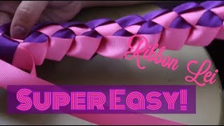 DIY Ribbon Lei My first time [upl. by Jandel]