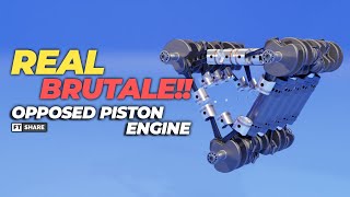 Real Brutality Of Opposed Piston Engine 100044V1ENG [upl. by Lidah404]