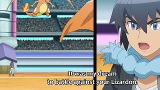 Leon charizard vs alain charizard  Leon wins  Pokémon journeys [upl. by Ahsenid]