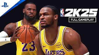 NBA 2K25 PS5 GAMEPLAY  LeBron x Bronny NBA Debut Lakers vs Nuggets 4K Ray Tracing Concept [upl. by Nikola]