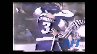 NHL Feb 26 1979 Dave SchultzBUF v Joel QuennevilleTOR x2 Clips Toronto Maple Leafs Buffalo Sabre [upl. by Paz199]