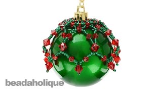 How to Make a Beaded Christmas Ornament Topper [upl. by Ellord398]