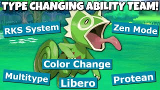 FULL TYPE CHANGING ABILITY TEAM DESTROYS POKEMON SCARLET AND VIOLET [upl. by Eirelav]