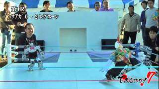 Robot ProWrestling Dekinnoka7 Saaga VS Leghorn [upl. by Gertrud]