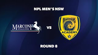 NPL Men’s NSW Round 8 Marconi Stallions FC v Central Coast Mariners FC [upl. by Kcirdnekel]