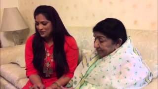 Lata Mangeshkar Ji unveiling Richa Sharma new song Ranglee [upl. by Innig]