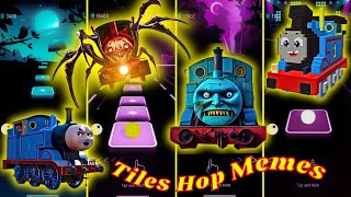 Thomas and Friends vs Choo Choo Charles vs Cursed Thomas Monster vs Thomas in Minecraft Tiles [upl. by Notniuqal]