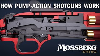 How Mossberg 500590 PumpAction Shotguns Work [upl. by Amehr]