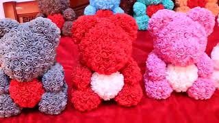 Popular And Premium Foam Pe Rose Bear For Valentines Day Gifts [upl. by Adianez]