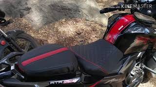 Apache RTR 200 new amp refreshing look with seat cover and ktm mirrors [upl. by Yeldud]