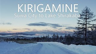 4K Kirigamine Snow Drive at dawn  Suwa City to Lake Shirakaba Japan [upl. by Allekram855]