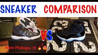 Jordan 11 Space Jam vs 7210 Comparison [upl. by Medor]