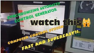 synchronizing generator using computer control AutomationKongsbergECSmodel1991 [upl. by Assiroc]