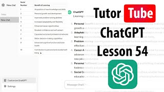 ChatGPT  Lesson 54  Shared Link Options [upl. by Aihsemek]