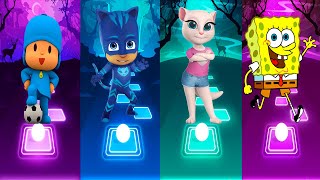 Pocoyo 🆚 Pj Masks 🆚 My Talking Angela 🆚 SpongeBob 🎶 Who Will Win  🎯🎯 [upl. by Ametaf37]