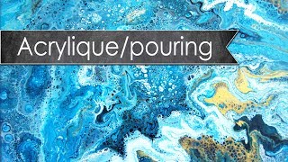 Tutoriel toile abstraite  acrylique pouring [upl. by Itsrejk46]