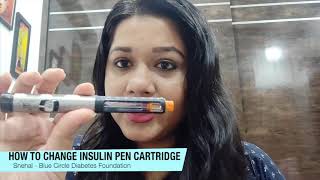 How to change insulin pen cartridge I Diabetes Tutorials [upl. by Ailuj564]