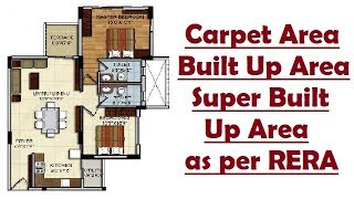 Carpet areaBuilt Up AreaSuper Built Up Area as per RERA [upl. by Sandler816]