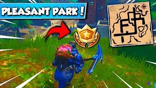 FOLGE DER SCHATZKARTE AUS PLEASANT PARK ⭐ Fortnite Deutsch [upl. by Adnilemre]