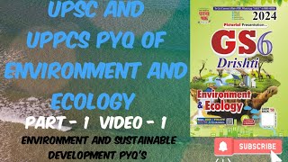 Environment And Ecology PYQ for UPSC  Env and SDG  Ghatna Chakra  MCQ  Quiz  UPSC  UPPCS [upl. by Andree332]