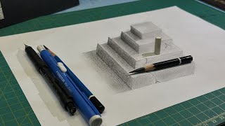 Zeichnen lernen 3D für Anfänger kinderleicht  Easy 3D Drawing Illusions 7 AT Drawing Art [upl. by Notsahc]