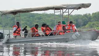 BOAT CRUISE ON THE SOURCE OF THE NILE VIST THE DIFFERENT LANDING SITES [upl. by Alliuqa611]