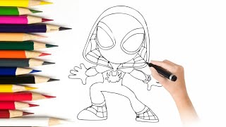 How to Draw SpiderMan StepbyStep Tutorial [upl. by Mharg49]