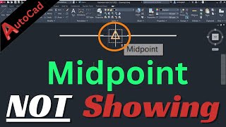 autocad line midpoint not showing [upl. by Hedwig]