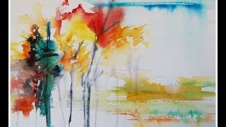 Paint an Abstract Landscape in Watercolor [upl. by Burgener]