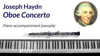 Haydn Oboe Concerto  piano accompaniment backing tracks sampledemo [upl. by Olodort]