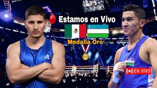 Pelea Marco Verde en vivo Final Boxeo Paris 2024 medalla oro Marco Verde vs Asadkhuja en vivo [upl. by Rednasyl]