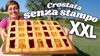 CROSTATA XXL SENZA STAMPO Ricetta Facile  Fatto in Casa da Benedetta [upl. by Sivrahc]