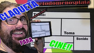 🧰Como hacer CLAQUETA🎬 de CINE🕶️ Casera Reciclando Madera🐁 [upl. by Pavlov]