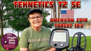 Teknetics T2 SE Metal Detector Target ID Chart American Coins [upl. by Mialliw]