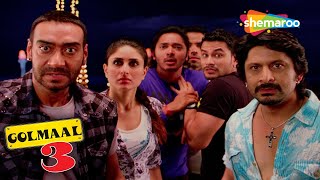 Golmaal 3  Full Comedy Movie  Ajay Devgan Kareena Kapoor Arshad Warsi Tusshar Kapoor [upl. by Yeliak411]