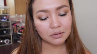 Easy Daytime Smokey Eye Halo Eye Makeup  tagalog [upl. by Zurheide]