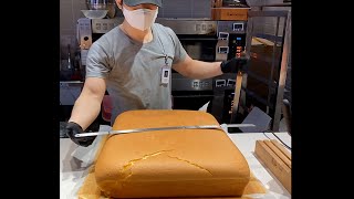 Original Jiggly Cake Cutting  Korean Street Food [upl. by Godliman]