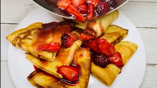 French Crepe Recipe  How to Make French Crepes  French Breakfast [upl. by Pickard]